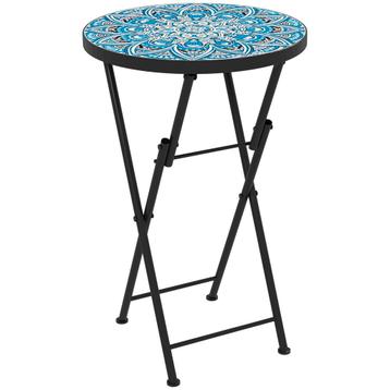 Bijzettafel - Mozaïek Design - Weerbestendig - Blauw beschikbaar voor biedingen