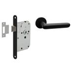 Deurbeslag set loopslot en deurklink Rinnovo zwart geveer..., Ophalen of Verzenden, Nieuw, Overige materialen, Klink of Kruk