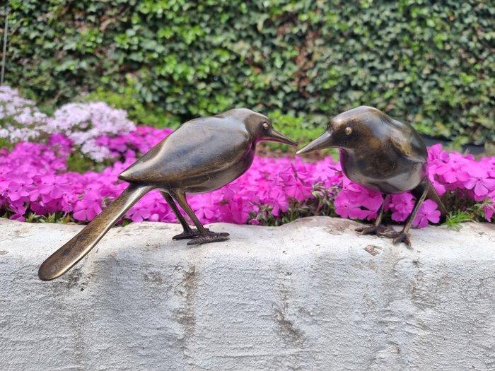 Figurine - Twee vogels - Bronze, Antiek en Kunst, Curiosa en Brocante