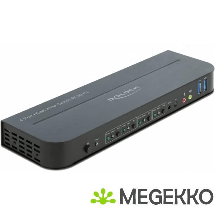 Delock 11483 HDMI KVM-switch 4K 60 Hz met USB 3.0 en audio, Computers en Software, Overige Computers en Software, Nieuw, Verzenden