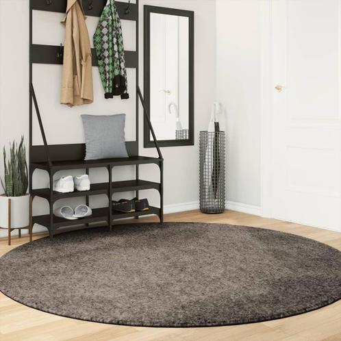 vidaXL Vloerkleed ISTAN hoogpolig glanzend Ø 200 cm grijs, Huis en Inrichting, Stoffering | Tapijten en Vloerkleden, Nieuw, Verzenden
