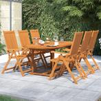 vidaXL 7-delige Tuinset massief acaciahout, Tuin en Terras, Tuinsets en Loungesets, Verzenden, Nieuw, Tuinset