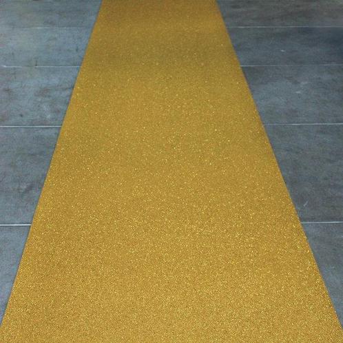 Gouden loper - Loper met gouden glitters - Witte loper, Zakelijke goederen, Horeca | Overige, Ophalen of Verzenden