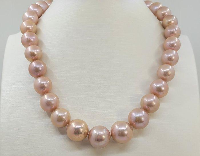 Zonder minimumprijs - Halsketting Grote ronde Edison-parels, Handtassen en Accessoires, Kettingen