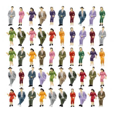 Set figuren zittend - 50 stuks - eigen merk, Hobby en Vrije tijd, Modelbouw | Figuren en Diorama's, Verzenden