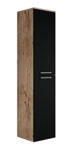 Badkamerkast Venus 30 x 30 x 160 cm Kastanje Eiken zwart, Doe-het-zelf en Bouw, Verzenden, Nieuw