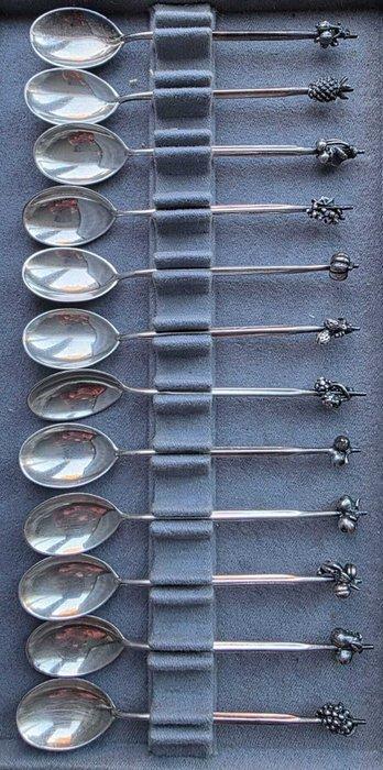 De Koninkijke Van Kempen & Begeer - Boîte à cuillères (12) -, Antiquités & Art, Antiquités | Argent & Or