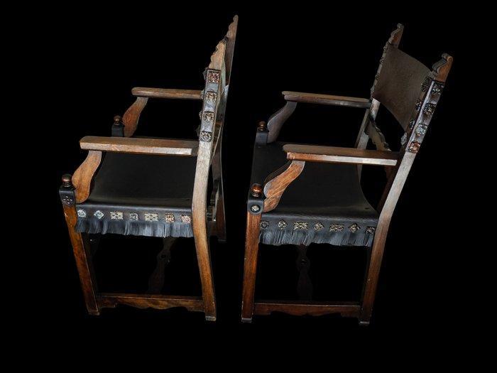 Heaton Tabb and Co - Harland Wolfe - Stoel (2) - Leder,, Antiek en Kunst, Curiosa en Brocante