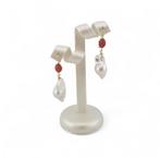 Koraal - Zilver - Oorbellen - Italiaanse ambacht, Antiek en Kunst