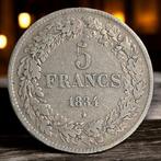 België. Leopold I. 5 Francs 1834 / Pos B / Rareté : R1