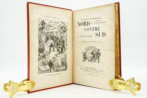 Jules Verne - Nord Contre Sud - 1887, Antiek en Kunst, Antiek | Boeken en Manuscripten