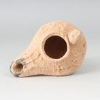 Byzantijns Terracotta Olie-lamp met christelijk kruis