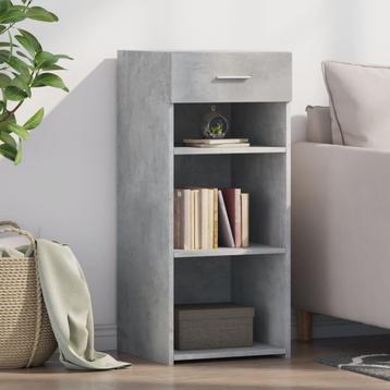 vidaXL Dressoir 40x42,5x93 cm bewerkt hout betongrijs, Huis en Inrichting, Kasten | Dressoirs, Verzenden, Nieuw