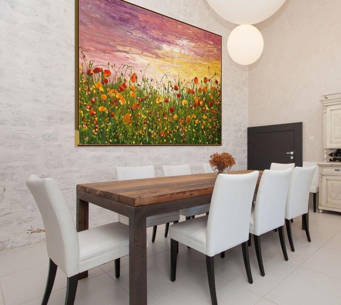 Irina Morisch - Red sunset Nr.18 - XXL-, Antiek en Kunst, Kunst | Schilderijen | Modern