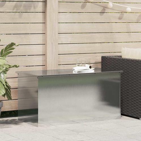 vidaXL Buitopslagdoos Zilver 100 x 50.5 x 50 cm Roestvrij, Doe-het-zelf en Bouw, Kratten en Dozen, Nieuw, Verzenden