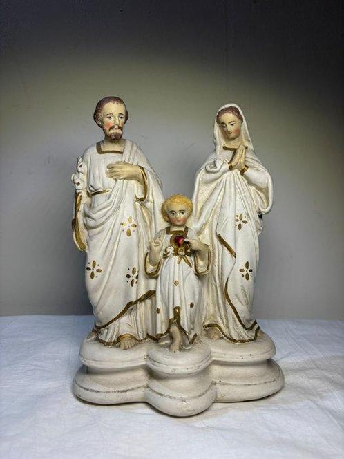 Statue, Beeld van de Heilige Drie in Gips met Gouden, Antiek en Kunst, Antiek | Boeken en Manuscripten