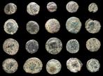 Romeinse Rijk Lote 20 monedas Æ acuñadas entre los siglos, Postzegels en Munten