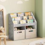 vidaXL Kinderboekenplank Beton Grijs 72,5 x 29,5 x 69 cm, Huis en Inrichting, Woonaccessoires | Krantenbakken en Lectuurbakken