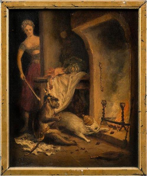 Italian school (XIX) - Satirical allegory of the papacy and, Antiek en Kunst, Kunst | Schilderijen | Klassiek