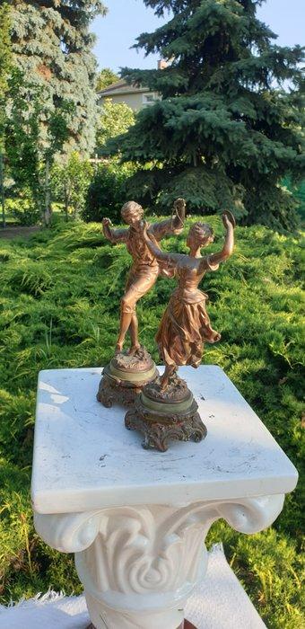 Rancoulet - Beeld, Free Shipping - Dancing couple playing, Antiek en Kunst, Curiosa en Brocante