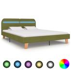 vidaXL Bedframe met LED stof groen 180x200 cm, Verzenden, Nieuw