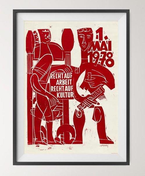 Hap Grieshaber - Hap Grieshaber - 1.Mai 1978 / Recht auf, Antiek en Kunst, Kunst | Tekeningen en Fotografie