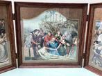 Triptyque - Style antique - Bois, Verre - Début du 20e