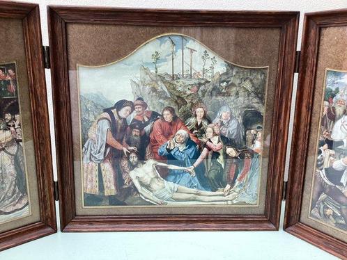 Triptyque - Style antique - Bois, Verre - Début du 20e, Antiek en Kunst, Antiek | Boeken en Manuscripten