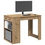 vidaXL Bureau avec tiroir et étagère chêne artisanal, Verzenden, Neuf