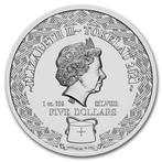 Tokelau. 5 Dollars 2021 1 oz $5 NZD Tokelau Silver Zodiac
