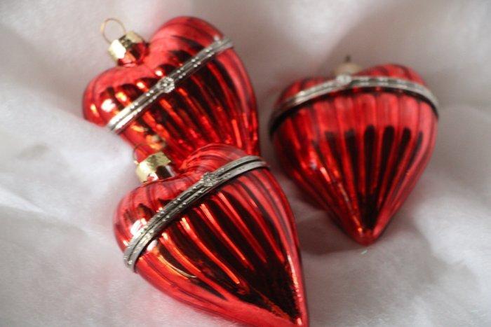 Kerstballen Napoli: rode glazen bewaardoosjes als, Diversen, Kerst