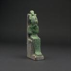 Replica van het oude Egyptisch Zittende God Osiris bronzen, Antiek en Kunst