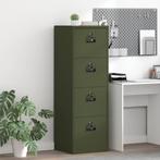 vidaXL Bestandkast Olijf Groen 45,5 x 42 x 139 cm, Huis en Inrichting, Verzenden, Nieuw