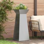 vidaXL Pilarenbak 2 pcs Zilver 40 x 40 x 100 cm, Tuin en Terras, Verzenden, Nieuw