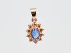 Zonder Minimumprijs - Hanger 14 kt. -  0.33ct. tw. Saffier, Handtassen en Accessoires
