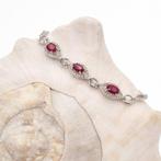 Sans prix de réserve - Bracelet Plaqué or Rubis - Topaze -