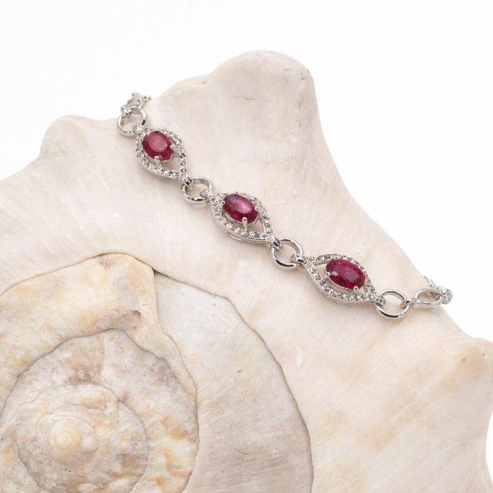 Sans prix de réserve - Bracelet Plaqué or Rubis - Topaze -, Bijoux, Sacs & Beauté, Bijoux anciens