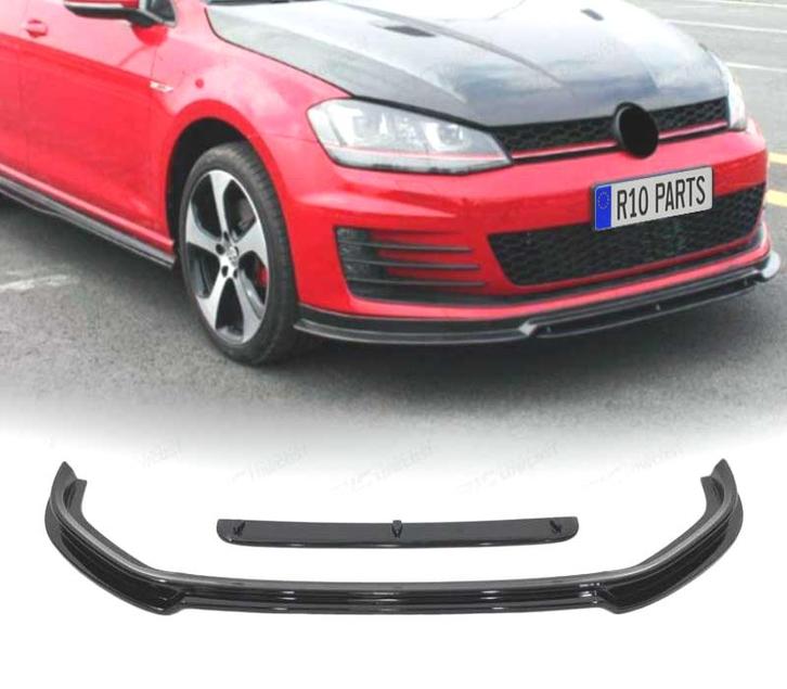 SPOILER LAME PARE-CHOCS AVANT VOLKSWAGEN VW GOLF 7 GTI NOIR, Auto-onderdelen, Carrosserie, Verzenden