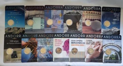 Andorra. 2 Euro 2014/2021 (13 munten)  (Zonder Minimumprijs), Timbres & Monnaies, Monnaies | Europe | Monnaies euro