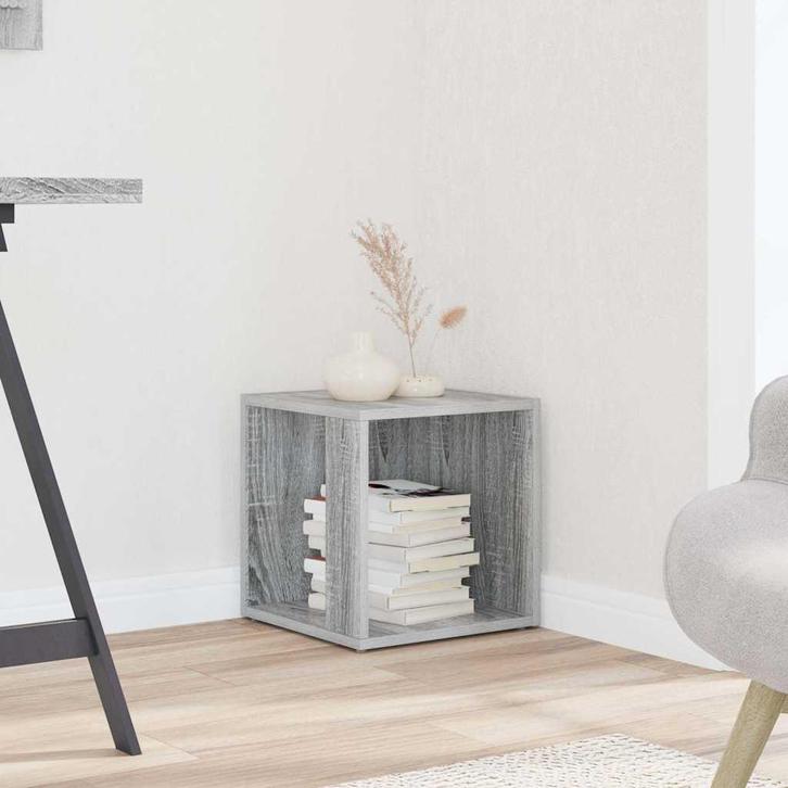 vidaXL Bijzettafel 33x33x34,5 cm bewerkt hout grijs sonoma, Maison & Meubles, Armoires | Autre, Envoi