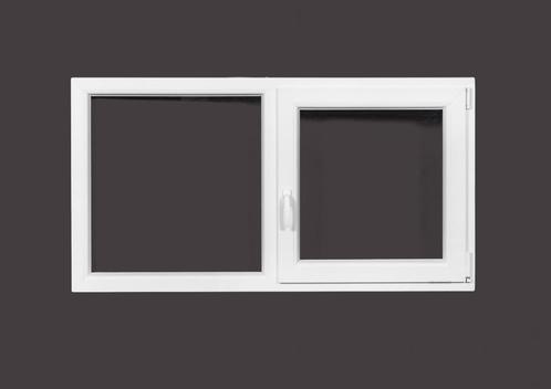 PVC raam vast-draaikiep b150xh80 cm Wit, Doe-het-zelf en Bouw, Glas en Ramen, Dubbelglas, Nieuw, Gevelraam of Ruit, 80 tot 120 cm