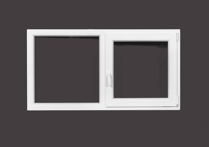 PVC raam vast-draaikiep b150xh80 cm Wit, Doe-het-zelf en Bouw, Glas en Ramen, Dubbelglas, Nieuw, Gevelraam of Ruit, 80 tot 120 cm