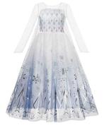 Prinsessenjurk - Elsa ijskristallen jurk - Kleedje, Verzenden, Nieuw