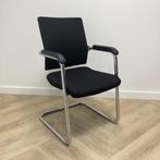 Tweedehands vergaderstoel, zwarte stoffering - chroom, Huis en Inrichting, Stoelen, Gebruikt, Zwart, Eén