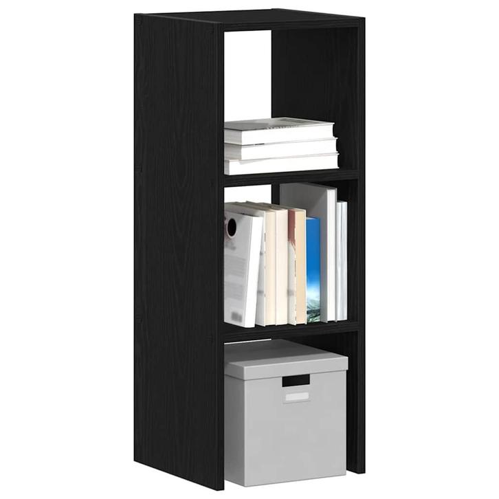 vidaXL Boekenkast stapelbaar 30x30x80 cm bewerkt hout zwart, Huis en Inrichting, Kasten | Overige, Nieuw, Verzenden