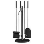 TRUUSK 5-delige Haardgereedschap Set - Schep, Bezem, Tang, P, Verzenden, Nieuw