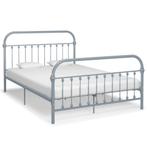 vidaXL Bedframe metaal grijs 160x200 cm, Huis en Inrichting, Verzenden, Nieuw