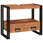 vidaXL Wastafelonderkast 71 x 33 x 58 cm Massief Acacia, Verzenden, Nieuw