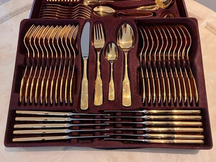 Sbs Solingen 23/24 karaat hat verguld goud bestek -, Antiquités & Art, Antiquités | Meubles | Tables