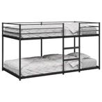 vidaXL Stapelbed zonder matras 107x203 cm staal zwart, Huis en Inrichting, Slaapkamer | Bedden, Verzenden, Nieuw